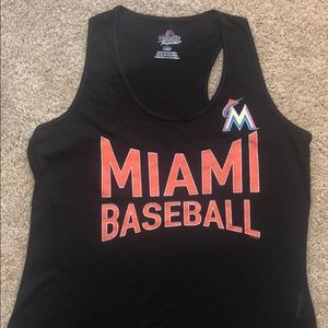 Majestic Tops - NWOT Miami Marlins MLB Tank L Majestic Tops - NWOT Miami Marlins MLB Tank L